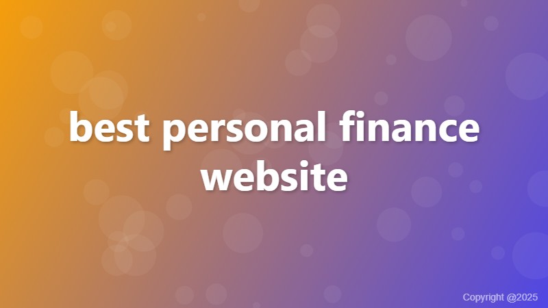 best personal finance website